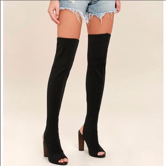 Steve Madden Shoes - Steve Madden Kimmi Peep Toe Thigh High Boots